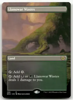 Llanowar Wastes (Borderless) #299 (NM) Brothers' War BRO Magic MTG - Image 1