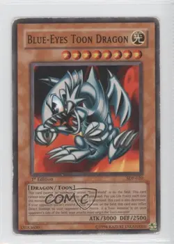 Blue-Eyes Toon Dragon 1st Ed. YuGiOh Starter Deck Pegasus #SDP-020 2003 READ - Image 1