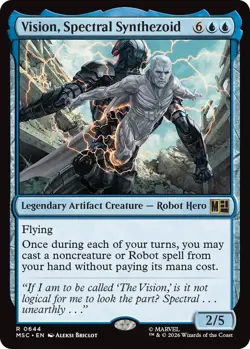 1x Vision, Spectral Synthezoid MTG - Commander: Marvel Super Heroes - NM-Mint - Image 1