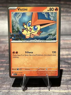 Pokemon Black Bolt Stamped - 012/086 Victini Cosmos Holo Exclusive - Image 1