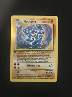 Machamp - 1st Edition - 8/102 - Pokemon Base Set Holo Rare 1999 - WOTC LP - Image 1