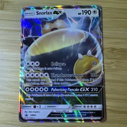 The Pokemon Company Snorlax GX SM05 Sm Promo Holo Basic Crease Heavy Play - Image 1