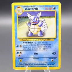 Wartortle 042/102 Uncommon Base Set Pokemon TCG HP - Image 1