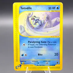 Totodile (135) 135/165 Common Expedition Pokemon TCG HP - Image 1