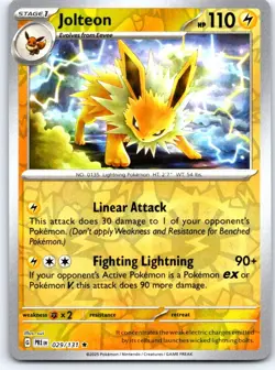 Jolteon 029/131 Holo Rare Prismatic Evolutions Pokemon Reverse Holo NM - Image 1