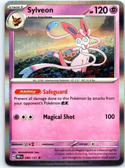 Sylveon 040/131 Holo Rare Prismatic Evolutions Pokemon Holo NM - Image 1