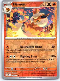 Flareon 013/131 Holo Rare Prismatic Evolutions Pokemon Reverse Holo NM - Image 1