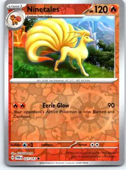 Ninetales 027/167 Common Twilight Masquerade Pokemon Reverse Holo NM - Image 1