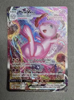 Pokemon Mew VMAX Fusion Strike 269/264 310 HP Secret Rare Alt Art Holo EN - Image 1