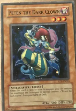 YuGiOh Peten the Dark Clown DPKB-EN019 Rare 1st edition - Image 1