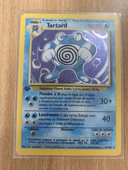 Pokemon TCG Poliwrath Tartard French 1st Edition Base Set MP - Image 1