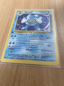 Pokemon TCG Poliwrath Tartard French 1st Edition Base Set MP - Image 2