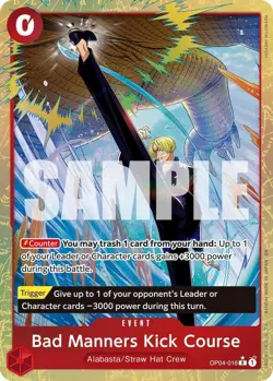 One Piece TCG Bad Manners Kick Course OP04-016 Parallel ALT NM English - Image 1