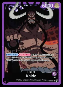 Kaido - ST04-001 - NM - Super Pre-release - Promo - One Piece - OP1-6 - Image 1