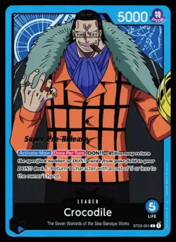 Crocodile - ST03-001 - NM - Super Pre-release - Promo - One Piece - OP1-5 - Image 1