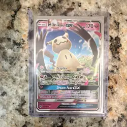 Pokemon TCG Mimikyu GX Holo Ultra Rare Sun & Moon Lost Thunder Card 149/214 MINT - Image 1