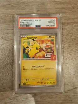 PSA 10 Pikachu 2025 McDonald's Promo 020/M-P Japanese. Pokemon TCG - Image 1