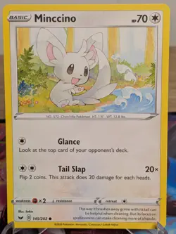 MINCCINO 145/202 COMMON SWORD & SHIELD POKEMON MP - Image 1