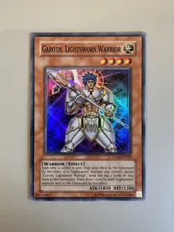 Yugioh Garoth, Lightsworn Warrior TU01-EN002 Near Mint Super Rare Turbo Pack 1 - Image 1