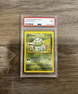 PSA 9 Bulbasaur Pokemon Card 44/102 Base Set 1999 Mint Freshly Graded - Image 1