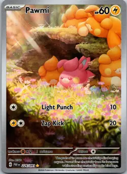 Pawmi 226/091 SV: Paldean Fates Illustration Rare Pokemon Card - Image 1