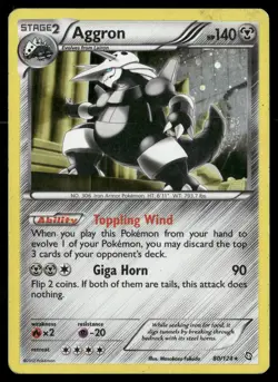 Aggron (Cosmos Holo) 080/124 Holo Promo Blister Exclusives Pokemon Holo HP - Image 1