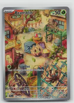 NM Bramblin 198/193 Illustration Rare Paldea Evolved Pokemon Holo - Image 1