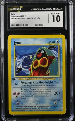 JYNX 31/64 NEO REVELATION - 1ST ED. POKEMON CGC 10 GEM MINT - Image 1