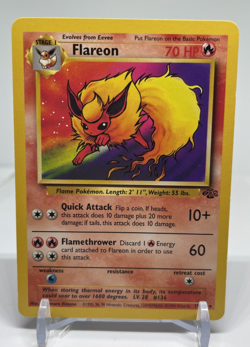 Flareon 19/64 - Non Holo Rare - Jungle Pokemon Unlimited - MP - Image 1