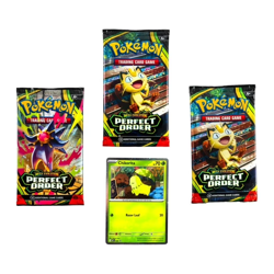 Pokemon TCG - Mega Evolution: Perfect Order - 3-Pack Blister (Chikorita) - Image 3