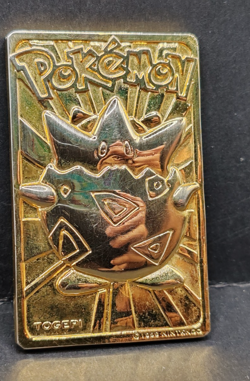 Pokemon Togepi Promo Card 1999 Gold Plated Card - Light Wear Good Burger King - Image 1