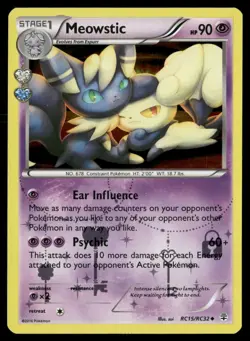 Meowstic RC15/RC32 Uncommon Generations Pokemon Holo Moderately Played - Image 1