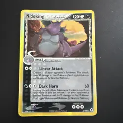 Pokemon TCG Nidoking Delta Species 6/101 Holo Rare Ex Dragon Frontiers 2006 LP - Image 1