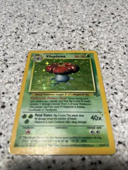 Pokemon TCG Vileplume Jungle Holo Card 15/64 Unlimited Rare LP NM Vintage - Image 1