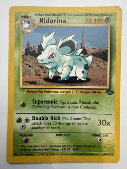 Nidorina 40/64 Uncommon Jungle Pokemon Unlimited LP - Image 1