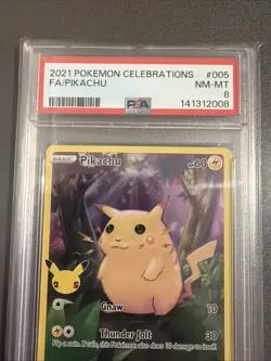 2021-POKEMON-CELEBRATIONS-FA/ PIKACHU- PSA GRADED NM-MT 8 - Image 2