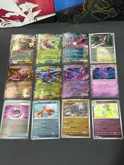 #01 Lot 12 Pokemon TCG Paldean Fates Lot Holo Full Art English Mega Lopunny EX - Image 1