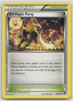 All-Night Party 96/122 Uncommon BREAKpoint Pokemon Moderately Played - Image 1