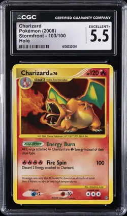 2008 POKEMON DIAMOND & PEARL STORMFRONT #103 CHARIZARD-HOLO CGC 5.5 - Image 1