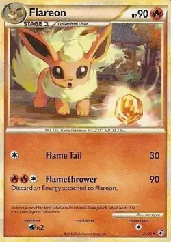 Moderately Played Flareon - 26/90 - Uncommon Pokemon Undaunted - Image 1