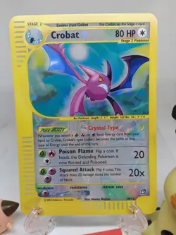 Pokemon TCG English Card Skyridge Box Topper Jumbo Crystal Crobat Holo 5/12 - Image 1