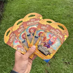LOT OF 5 Disney Lorcana WILDS UNKNOWN Sleeved Booster Pack SEALED NEW - Image 1