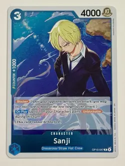Sanji OP15-047 Rare Adventure on Kami's Island One Piece Foil Card English NM - Image 1