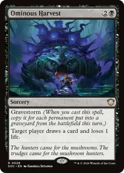 4x MTG Ominous Harvest, NM-Mint, English Commander: Secrets of Strixhaven - Image 1