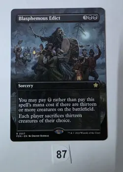 MTG Blasphemous Edict (Borderless) Foundations NM - Image 1