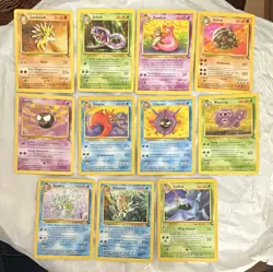 Wizards Pokemon TCG Fossil Unlimited Lot - Sandslash Arbok Slowbro - 11 Cards - Image 1