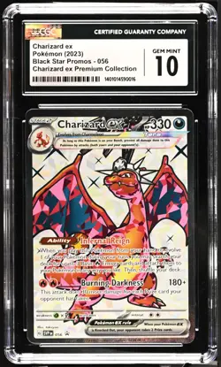 CGC 10 GEM MINT Charizard Ex SVP056 Premium Collection HOLO PROMO Pokemon Card - Image 1