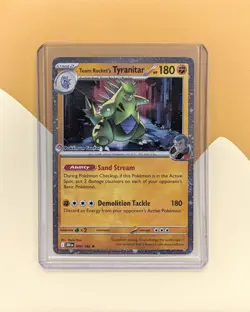 Pokemon TCG Pokemon Center Stamped Team Rockets Tyranitar Promo 096/182 - Image 1