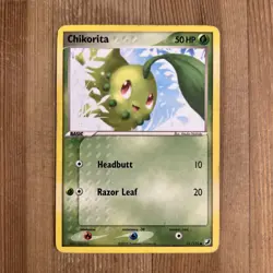Pokemon TCG Chikorita EX Unseen Forces 51/115 Regular Common HP - Image 1