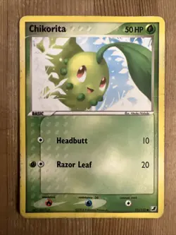 Pokemon TCG Chikorita EX Unseen Forces 51/115 Regular Common DMG - Image 1